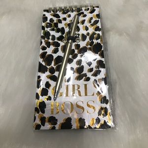 NEW! Girl Boss notepad with pen!